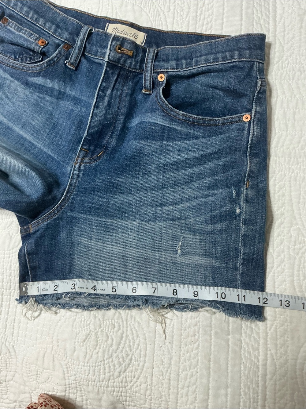 Madewell Dark Indigo Rolled Hem Denim Shorts Size 28 - Picture 10 of 13